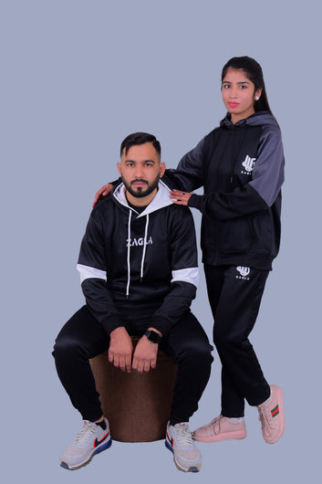 Zagla Black & Gray Tracksuit (Pack of 02)