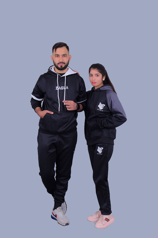 Zagla Black & Gray Tracksuit (Pack of 02)